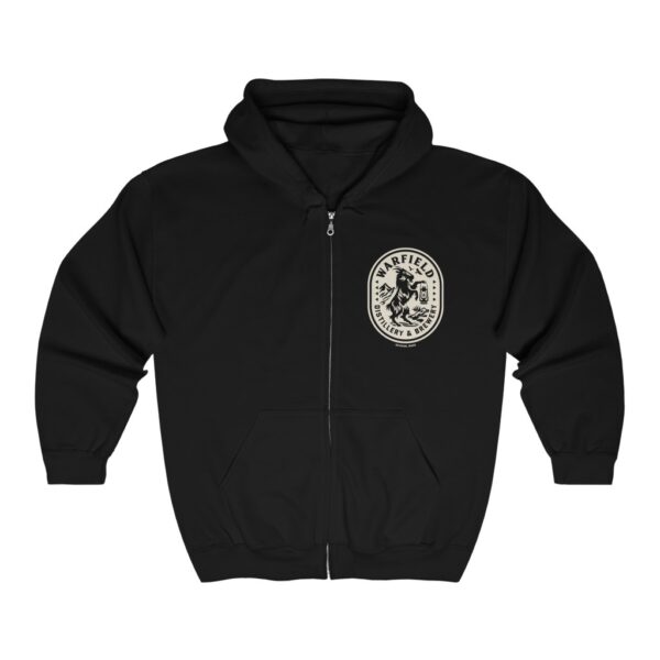 Warfield Distillery & Brewery Men's Zip Hooded Sweatshirt - Image 3