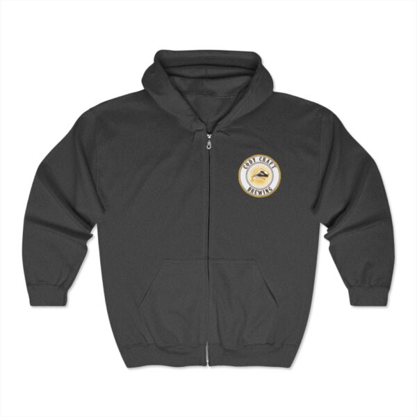 Cody Craft Brewing Zip-Up Hoodie - Unisex Heavy Blend Sweatshirt - Image 4